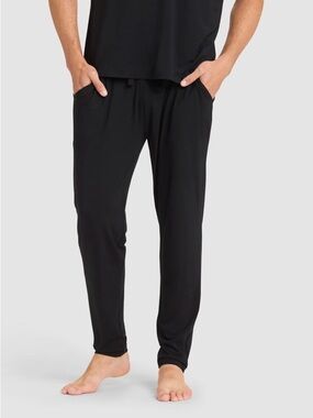Cozy Earth Men's Bamboo Stretch-Knit Pajama Pants Black Size M $74 retail